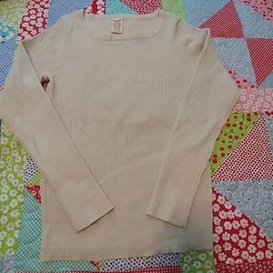 Faded Glory sweater with gold metallic  thread